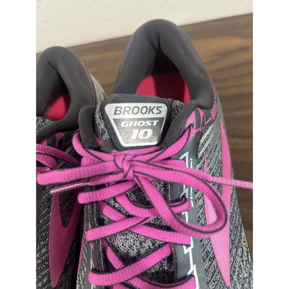 Brooks Ghost 10 Womens Size 11.5 B Running Shoes Grey Purple 1202461B028 EUC - Picture 10 of 13